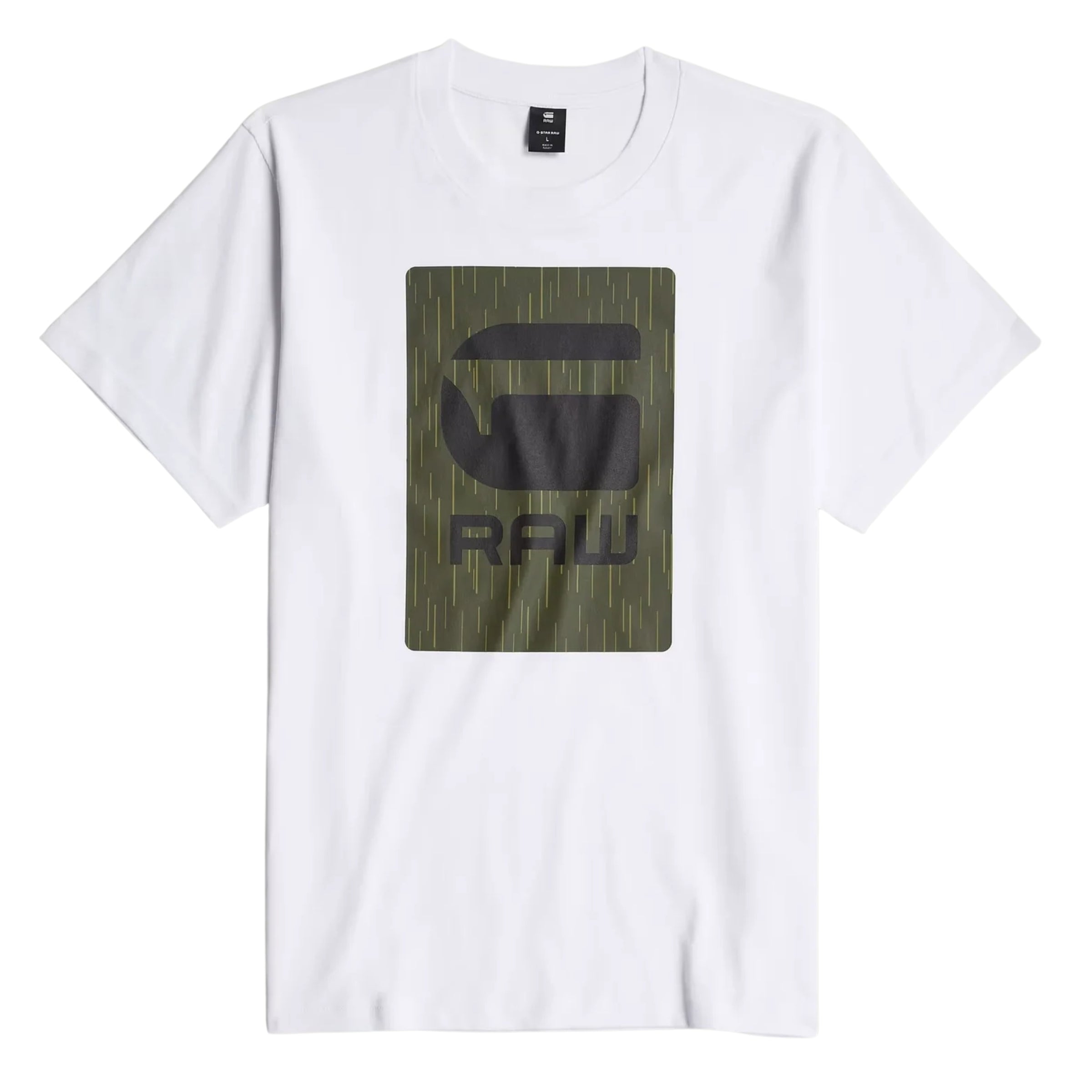 G-Star T-Shirt Burger Box Rain Loose White